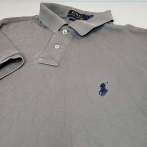 Polo Ralph Lauren Mens Performance Polo Shirt Size‎ Large Grey Short Sleeve Golf
